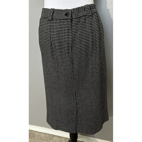 REQUIREMENTS Wool Blend Check Skirt Suit Set Blazer 11/12 Skirt 9/10 Work Outfit - Picture 6 of 9